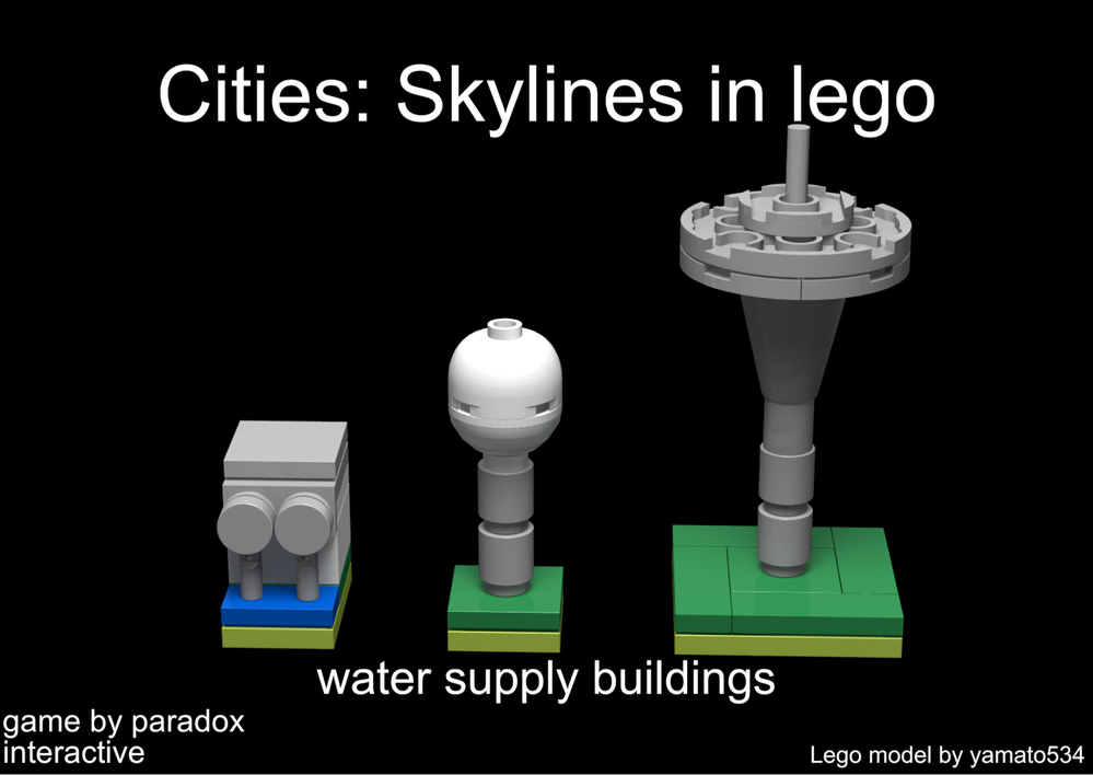 Lego water supply buildings(cities: skylines in lego)
