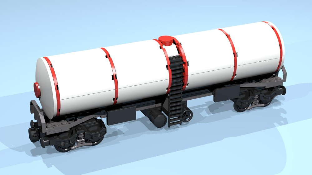 Lego 8-Wheel Tanker Wagon (long, white)