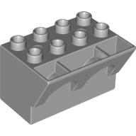 Lego Duplo Brick 4 x 3 x 3 Wry Inverted / Light Bluish Gray