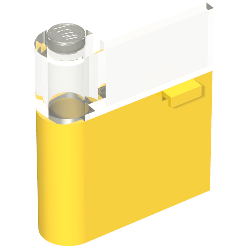 Lego Door 1 x 3 x 3 Left with Window and Horizontal Handle / Yellow