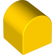 Lego Duplo Brick 2 x 2 x 2 Curved Top / Yellow