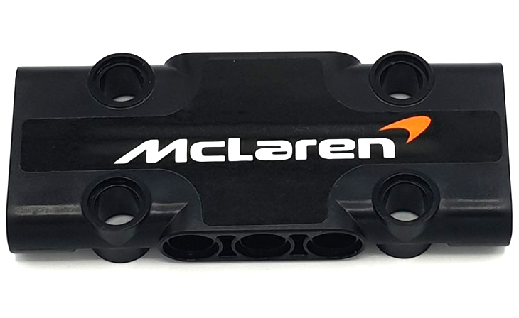 Lego Technic, Panel Plate 3 x 7 x 1 with White 'McLaren' Pattern (Sticker) - Set 42141