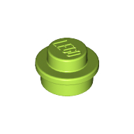Lego Plate Round 1 x 1 with Solid Stud / Lime