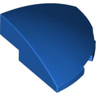 Lego Brick Round Corner, Curved 3 x 3 x 1 Quarter Circle / Blue