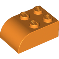 Lego Brick Curved 2 x 3 / Orange