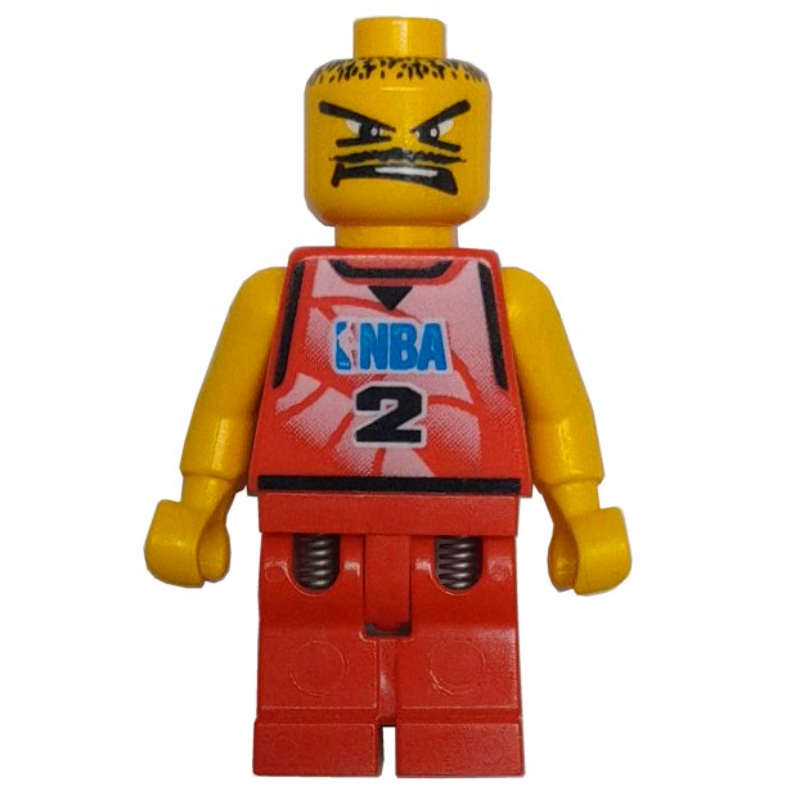 Lego Basketball Player, Red  Torso, Red Legs #2