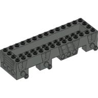 Lego Vehicle Base 4 x 14 x 2 1/3, 2 x 12 Recessed Center, Pins, Pin Holes / Dark Gray