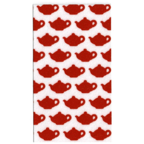 Lego Duplo Blanket / Towel with Red Teapots Print / White