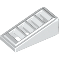 Lego Brick Sloped 18° 2 x 1 x 2/3 with 4 Slots / Grate / White