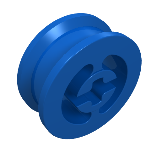 Lego Wheel with Split Axle hole / Blue