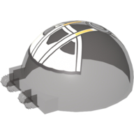 Lego Windscreen 6 x 6 x 3 Canopy Half Sphere with Dual 2 Fingers and Republic Attack Gunship Print