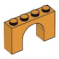 Lego Brick Arch 1 x 4 x 2 / Medium Orange