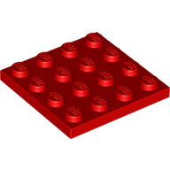Lego Plate 4 x 4 / Red