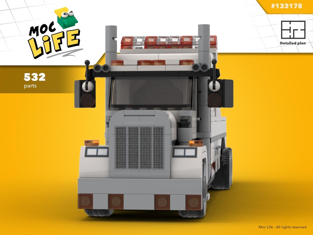 Lego Peterbilt 359 towing