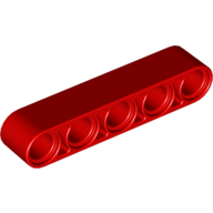 Lego Technic Beam 1 x 5 Thick / Red
