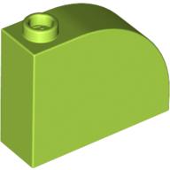 Lego Brick Curved 1 x 3 x 2 / Lime