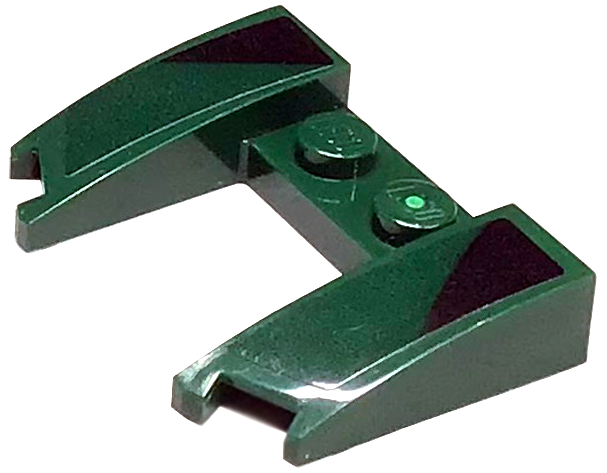 Lego Wedge 3 x 4 x 2/3 Curved with Cutout with 2 Black Triangles Pattern (Stickers) - Set 76907