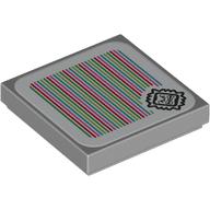 Lego Tile 2 x 2 with Thwomp and Barcode Print (Sticker)