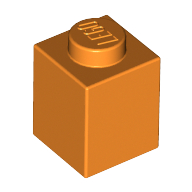 Lego Brick 1 x 1 / Orange