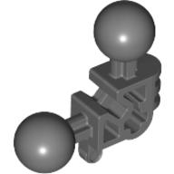 Lego Large Figure Skeletal, Limb, Angular 90°, 3 x 3 x 2 with 2 Ball Joints, and Axle Hole / Dark Bluish Gray