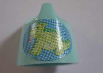 Lego Scala Baby Potty with Dragon (Dinosaur) Pattern (Sticker) - Set 3112