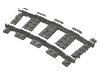 Lego Vehicle Track, Train, 9V Curved / Dark Bluish Gray