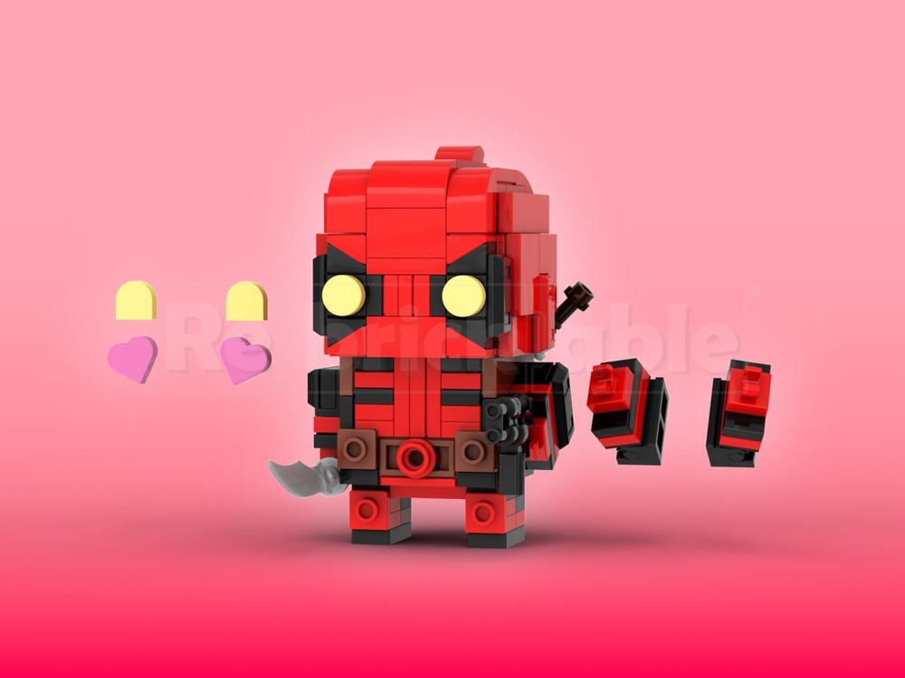 Lego Deadpool Brickheadz LEGO MOC - Marvel Comics