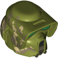 Lego Helmet Elite Corps Trooper with Camouflage Print / Olive Green