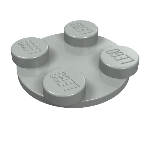 Lego Turntable 2 x 2 Plate - Top / Light Gray