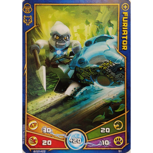 Lego Trading Card, Legends of Chima Deck #1: 51 [Furiator]