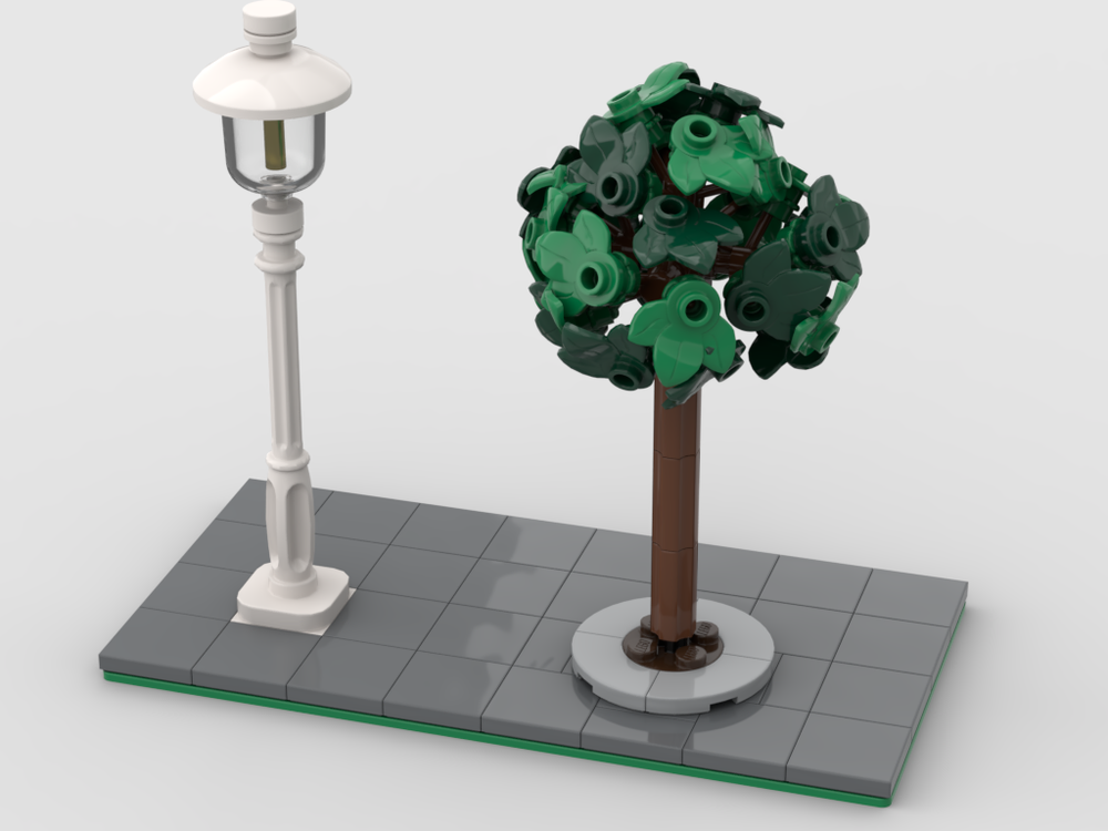 Lego Lamp post & Tree