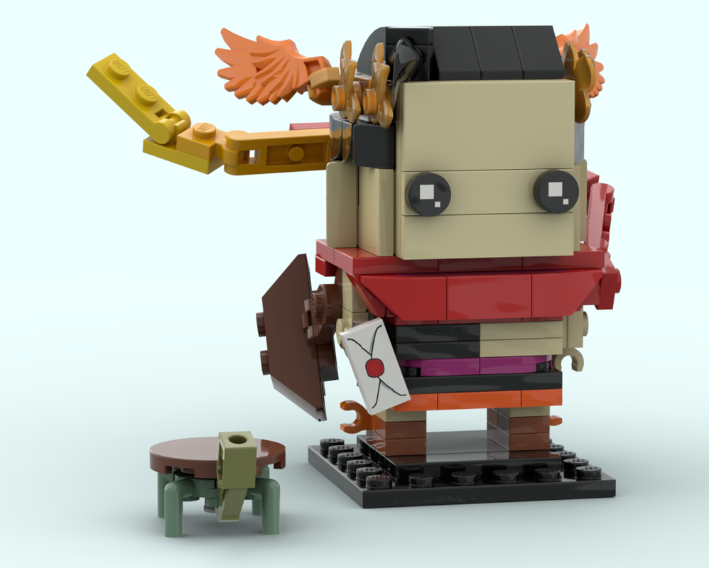 Lego Hermes, god of swiftness, and Speedy the turtle
