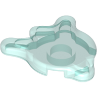 Lego Tile Special, Splat with Rounded Sides / Trans-Light Blue