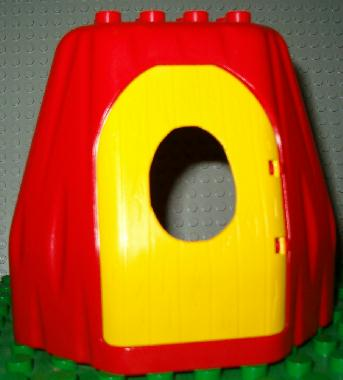 Lego Duplo Rock Cave with Door Opening, with Yellow Door