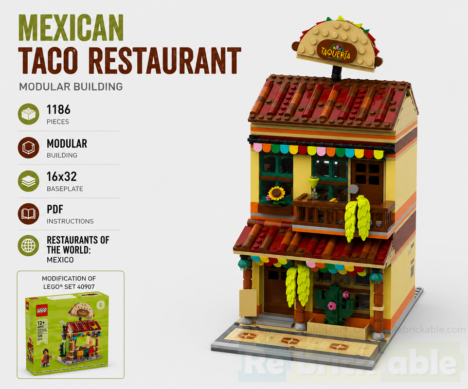 Lego Mexican Taco Restaurant Modular