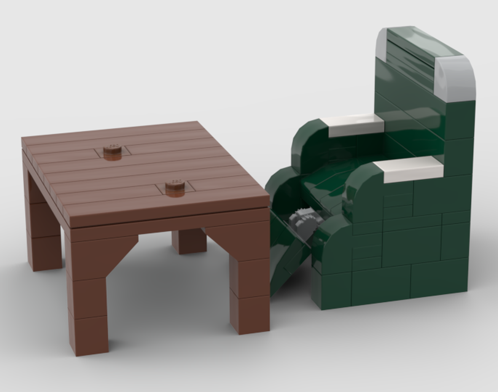 Lego table and armchair.