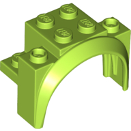 Lego Wheel Arch, Mudguard 4 x 2 1/2 x 2 1/3 / Lime