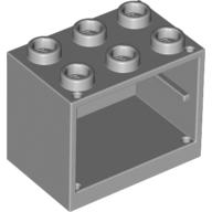 Lego Cupboard 2 x 3 x 2 with Hollow Studs / Light Bluish Gray