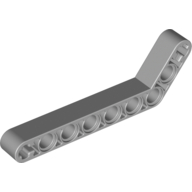 Lego Technic Beam 1 x 9 Bent (7 - 3) Thick / Light Bluish Gray