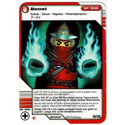 Lego Game Card, Ninjago Masters of Spinjitzu Deck #2, Card 38 - Boost - International Version