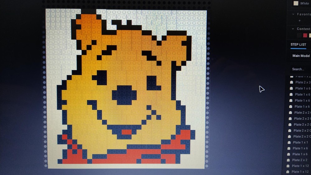 Lego Mosaic Winnie 32x32 Disney