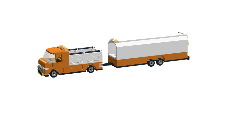 Lego european Worktruck with Trailer