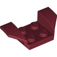 Lego Mudguard 2 x 4 with 2 x 2 Studs and Flared Wings / Dark Red