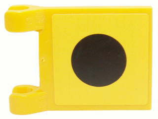 Lego Flag 2 x 2 Square with Flat Edge with SpongeBob Black Dot Pattern (Sticker) - Sets 3825 / 3833