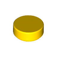 Lego Tile Round 1 x 1 / Yellow