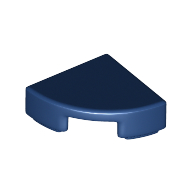 Lego Tile Round 1 x 1 Quarter / Dark Blue