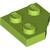 Lego Wedge Plate 2 x 2 Cut Corner / Lime