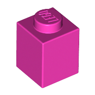 Lego Brick 1 x 1 / Dark Pink