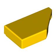 Lego Tile 1 x 2 with Stud Notch Right / Yellow