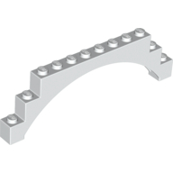 Lego Brick Arch 1 x 12 x 3 Raised Arch with 5 Cross Supports / White